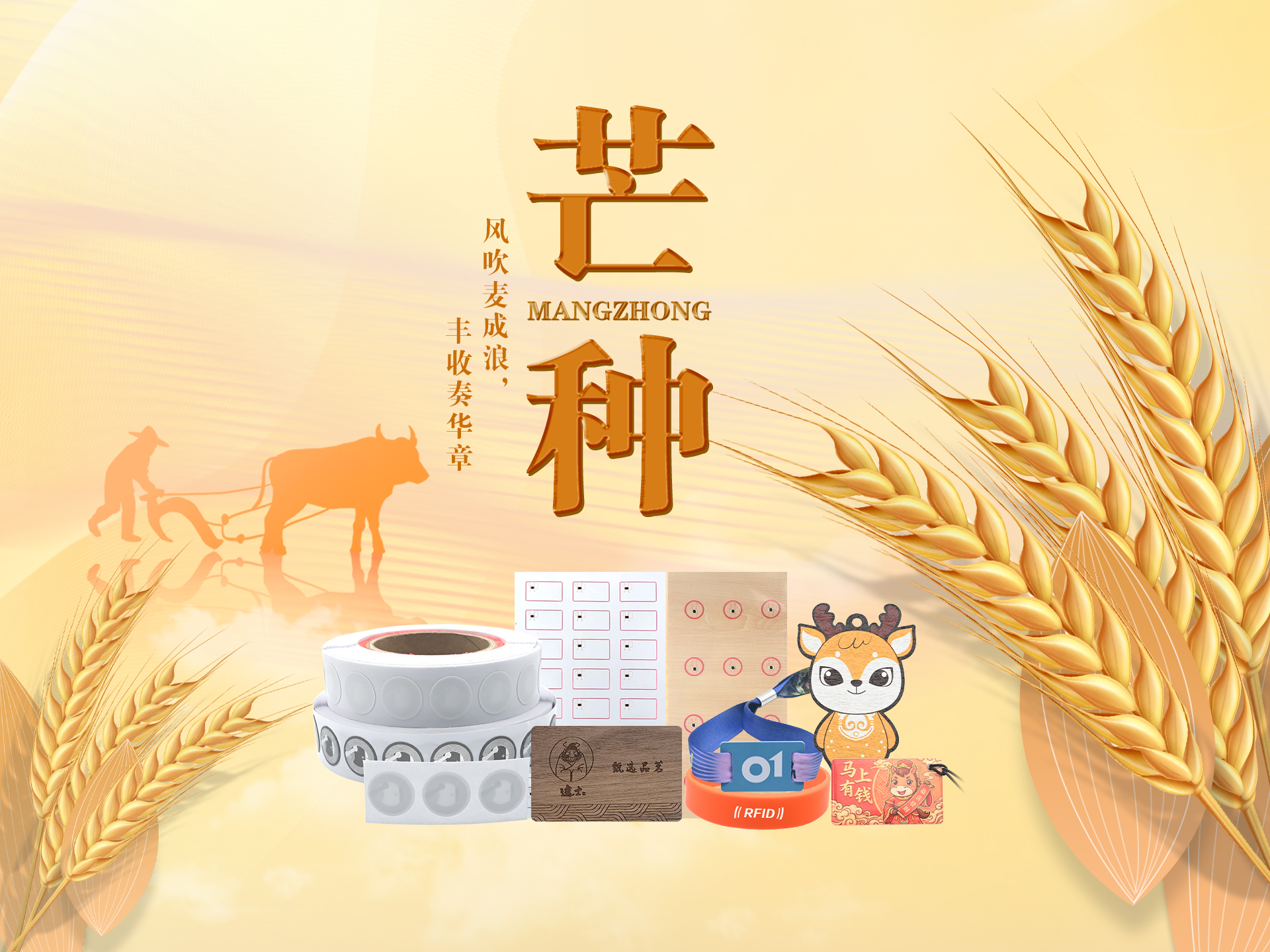 芒種耕耘正當(dāng)時(shí)｜卡立方集團(tuán)雙基地精工智造，RFID智能卡木卡硅膠腕帶NFC標(biāo)簽賦能萬(wàn)物互聯(lián)數(shù)字化
